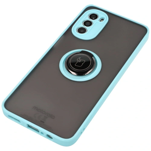 Kup Bizon Case Hybrid Ring Motorola Moto G52 / G82 rauchig mit einem hellblauen Rahmen - BIZ540 - {ean13} - Sklep Home Screen