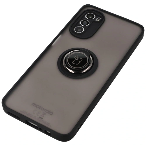 Buy Bizon Case Hybrid Ring Motorola Moto G52 / G82 smoky with a black frame - BIZ541 - {ean13} - Home Screen Store Europe