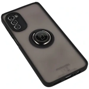 Kup Etui z uchwytem na palec Bizon Case Hybrid Ring do Motorola Moto G52 / G82 przydymione z czarną ramką - BIZ541 - {ean13} - Sklep Home Screen