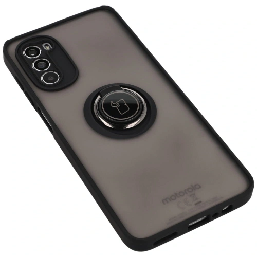 Buy Bizon Case Hybrid Ring Motorola Moto G52 / G82 smoky with a black frame - BIZ541 - {ean13} - Home Screen Store Europe