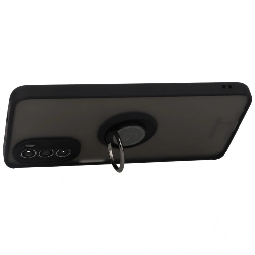 Kup Bizon Case Hybrid Ring Motorola Moto G52 / G82 füstös fekete kerettel - BIZ541 - {ean13} - Sklep Home Screen