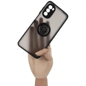 Buy Bizon Case Hybrid Ring Motorola Moto G52 / G82 smoky with a black frame - BIZ541 - {ean13} - Home Screen Store Europe