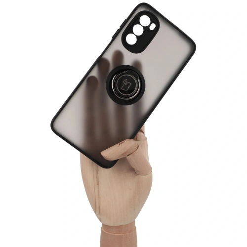 Buy Bizon Case Hybrid Ring Motorola Moto G52 / G82 smoky with a black frame - BIZ541 - {ean13} - Home Screen Store Europe