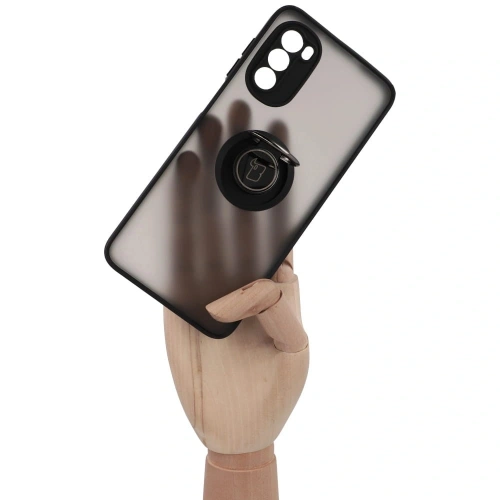 Buy Bizon Case Hybrid Ring Motorola Moto G52 / G82 smoky with a black frame - BIZ541 - {ean13} - Home Screen Store Europe