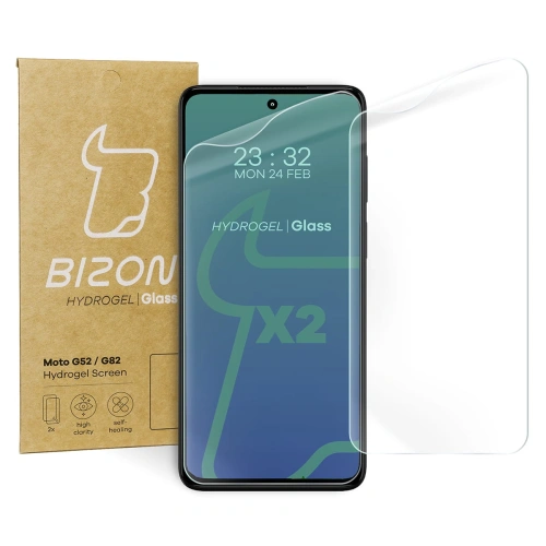 Buy Bizon Glass Hydrogel Moto G52 / G82 [2 PACK] - BIZ543 - {ean13} - Home Screen Store Europe