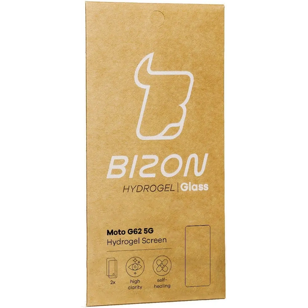 Folia hydrożelowa na ekran Bizon Glass Hydrogel Moto G62 5G [2 PACK]