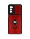 Kup Etui Bizon Case Camshield Card Slot Ring do Moto G62 5G czerwone - BIZ546 - {ean13} - Sklep Home Screen