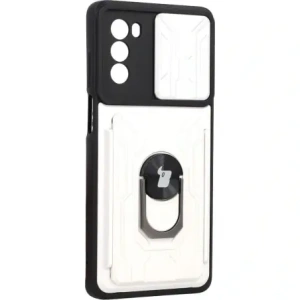 Kup Bizon Case Camshield Kártyahely Gyűrű Moto G62 5G fehér - BIZ547 - {ean13} - Sklep Home Screen