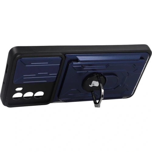 Kup Etui Bizon Case Camshield Card Slot Ring do Moto G62 5G modré - BIZ548 - {ean13} - Sklep Home Screen