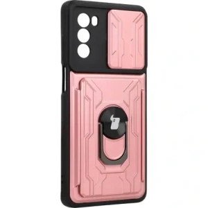 Kup Bizon Case Camshield Kartensteckplatz Ring Moto G62 5G hellrosa - BIZ549 - {ean13} - Sklep Home Screen