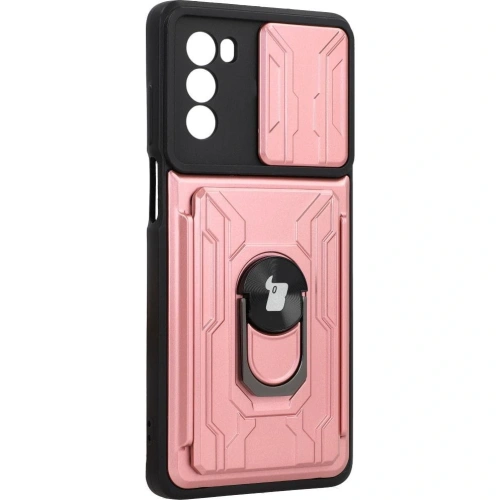 Kup Etui Bizon Case Camshield Card Slot Ring do Moto G62 5G světle růžové - BIZ549 - {ean13} - Sklep Home Screen
