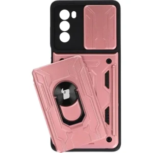 Kup Bizon Case Camshield Kartensteckplatz Ring Moto G62 5G hellrosa - BIZ549 - {ean13} - Sklep Home Screen