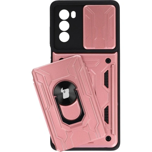 Kup Etui Bizon Case Camshield Card Slot Ring do Moto G62 5G světle růžové - BIZ549 - {ean13} - Sklep Home Screen