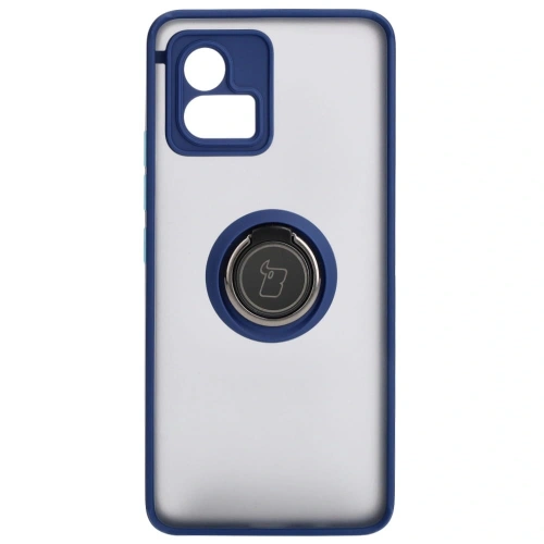 Kup Bizon Case Hybrid Ring Motorola Moto G72 fumuriu cu un cadru albastru marin - BIZ550 - {ean13} - Sklep Home Screen
