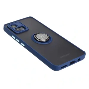 Kup Etui z uchwytem na palec Bizon Case Hybrid Ring do Motorola Moto G72 przydymione z granatową ramką - BIZ550 - {ean13} - Sklep Home Screen