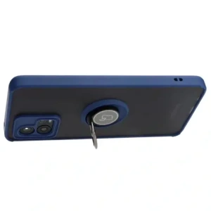 Kup Etui z uchwytem na palec Bizon Case Hybrid Ring do Motorola Moto G72 przydymione z granatową ramką - BIZ550 - {ean13} - Sklep Home Screen