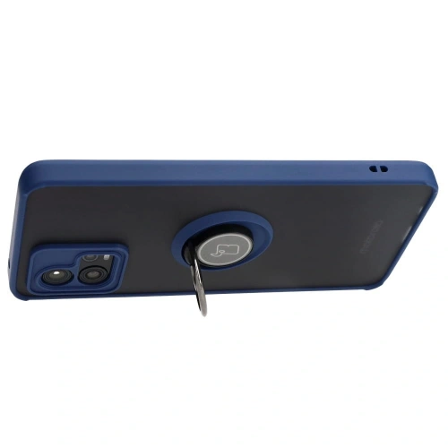 Kup Bizon Case Hybrid Ring Motorola Moto G72 fumuriu cu un cadru albastru marin - BIZ550 - {ean13} - Sklep Home Screen