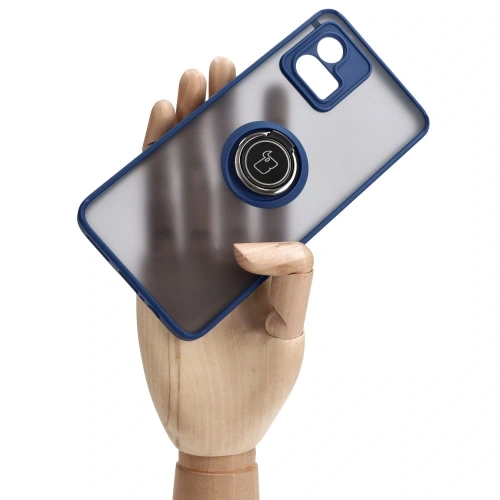 Kup Bizon Case Hybrid Ring Motorola Moto G72 fumuriu cu un cadru albastru marin - BIZ550 - {ean13} - Sklep Home Screen