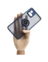 Kup Bizon Case Hybrid Ring Motorola Moto G72 fumuriu cu un cadru albastru marin - BIZ550 - {ean13} - Sklep Home Screen