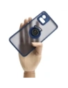 Kup Bizon Case Hybrid Ring Motorola Moto G72 fumuriu cu un cadru albastru marin - BIZ550 - {ean13} - Sklep Home Screen
