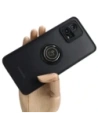 Etui z uchwytem na palec Bizon Case Hybrid Ring do Motorola Moto G72 przydymione z czarną ramką