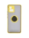 Buy Bizon Case Hybrid Ring Motorola Moto G72 smoky with a yellow frame - BIZ553 - {ean13} - Home Screen Store Europe