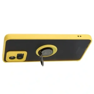 Kup Etui z uchwytem na palec Bizon Case Hybrid Ring do Motorola Moto G72 przydymione z żółtą ramką - BIZ553 - {ean13} - Sklep Home Screen