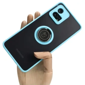 Kup Bizon Case Hybrid Ring Motorola Moto G72 fumurie cu un cadru bleu deschis - BIZ555 - {ean13} - Sklep Home Screen