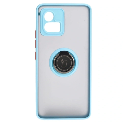 Buy Bizon Case Hybrid Ring Motorola Moto G72 smoky with a light blue frame - BIZ555 - {ean13} - Home Screen Store Europe