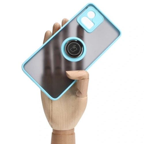 Buy Bizon Case Hybrid Ring Motorola Moto G72 smoky with a light blue frame - BIZ555 - {ean13} - Home Screen Store Europe