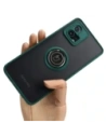 Bizon Case Hybrid Ring Motorola Moto G72 smoky with a dark green frame