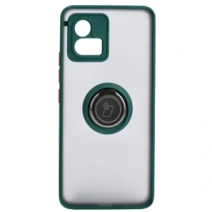 Kup Etui z uchwytem na palec Bizon Case Hybrid Ring do Motorola Moto G72 przydymione z ciemnozieloną ramką - BIZ556 - {ean13} - Sklep Home Screen