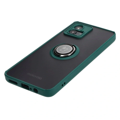 Kup Bizon Case Hybrid Ring Motorola Moto G72 rauchig mit einem dunkelgrünen Rahmen - BIZ556 - {ean13} - Sklep Home Screen