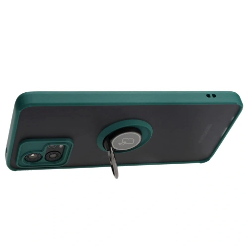 Buy Bizon Case Hybrid Ring Motorola Moto G72 smoky with a dark green frame - BIZ556 - {ean13} - Home Screen Store Europe