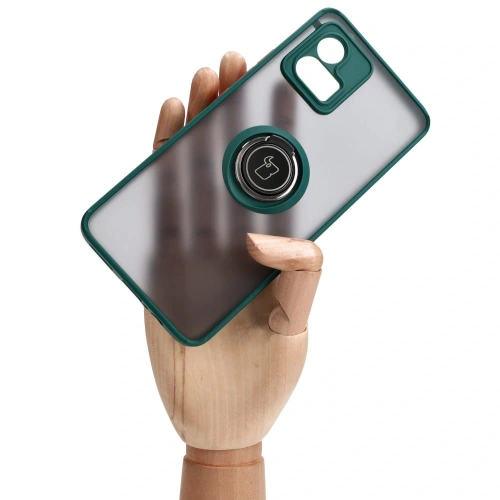 Kup Bizon Case Hybrid Ring Motorola Moto G72 rauchig mit einem dunkelgrünen Rahmen - BIZ556 - {ean13} - Sklep Home Screen