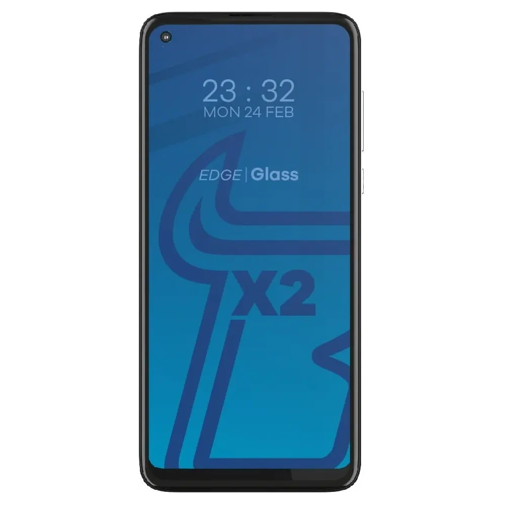 Szkło hartowane Bizon Glass Edge - [2 PACK] + ochrona na obiektyw Moto G8 czarne