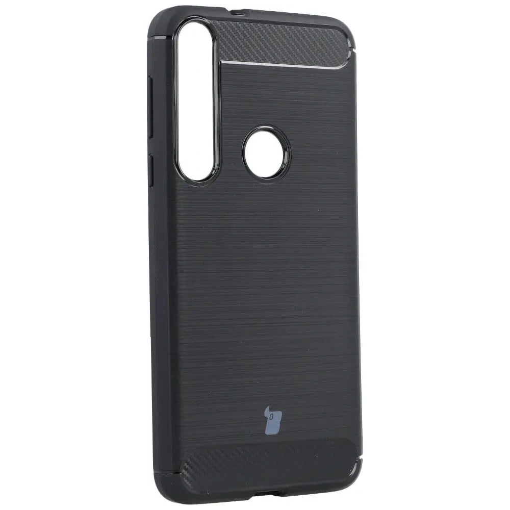 Etui Bizon Case Carbon TPU do Moto G8 Play czarne