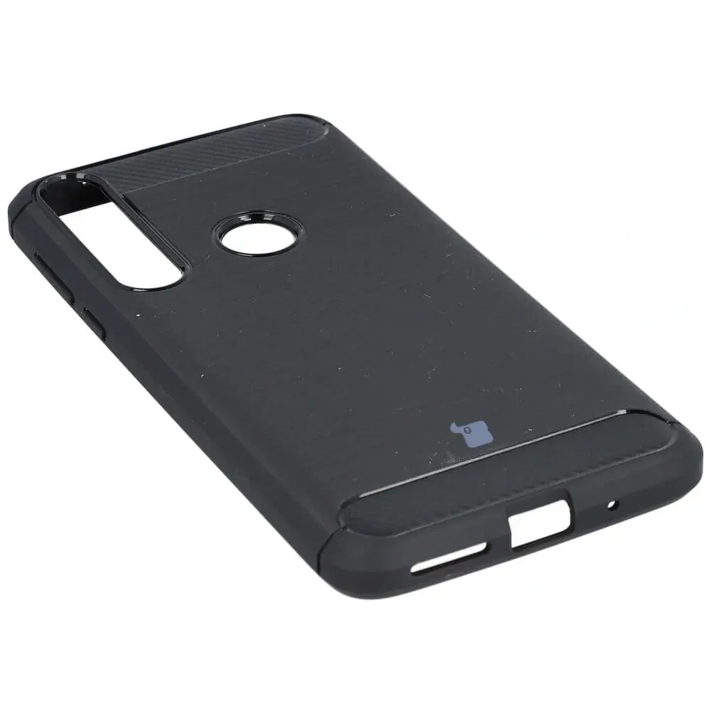 Etui Bizon Case Carbon TPU do Moto G8 Play czarne