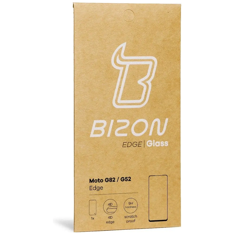 Szkło hartowane Bizon Glass Edge do Moto G52 / G82 czarne