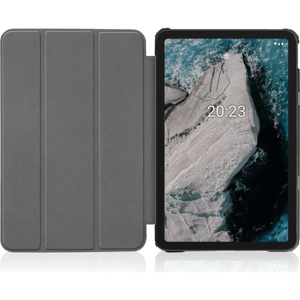 Etui Bizon Case Tab Croc do Nokia T20 różowozłote