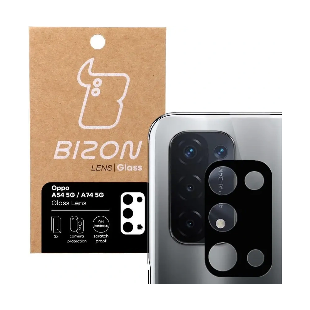 Szkło na aparat Bizon Glass Lens do Oppo A54 5G / A74 5G [2 PACK]