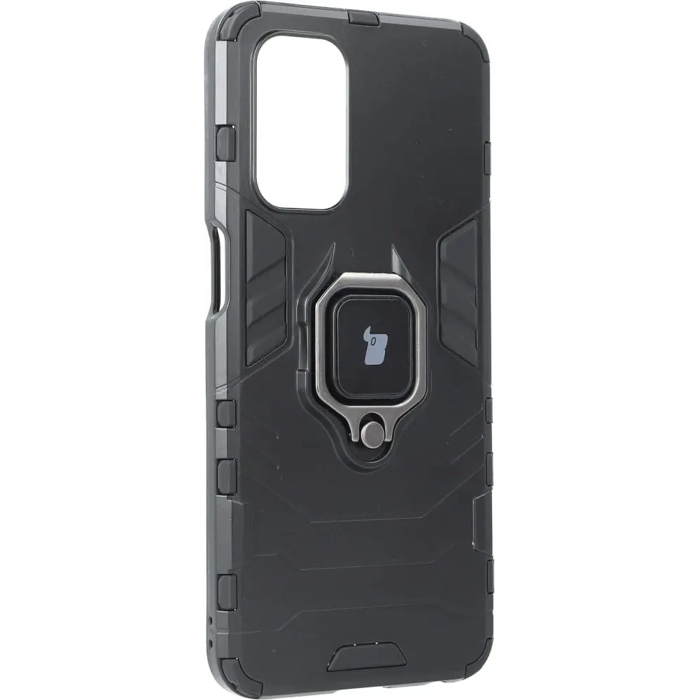 Etui Bizon Case Armor Ring do Oppo A54 5G / A93 5G / A74 5G / OnePlus Nord N200 5G czarne