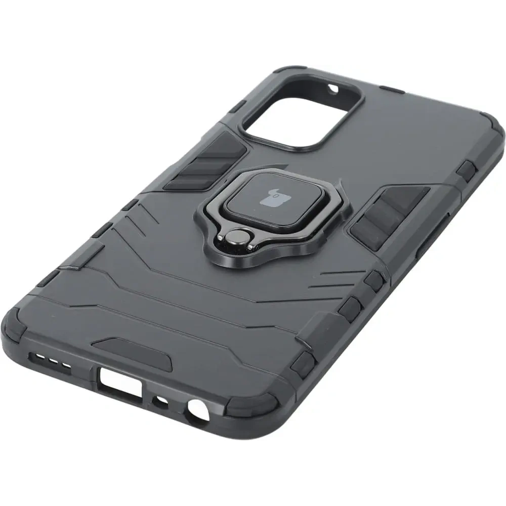 Etui Bizon Case Armor Ring do Oppo A54 5G / A93 5G / A74 5G / OnePlus Nord N200 5G czarne