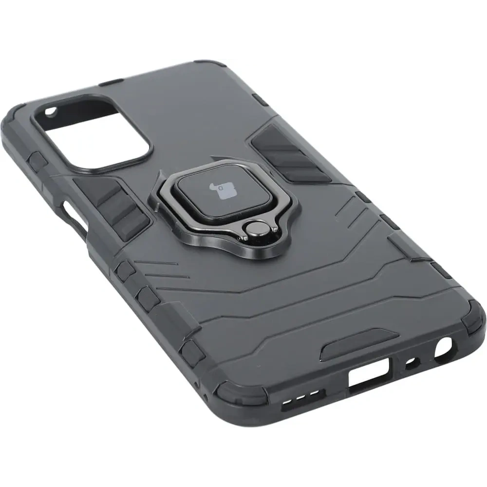Etui Bizon Case Armor Ring do Oppo A54 5G / A93 5G / A74 5G / OnePlus Nord N200 5G czarne