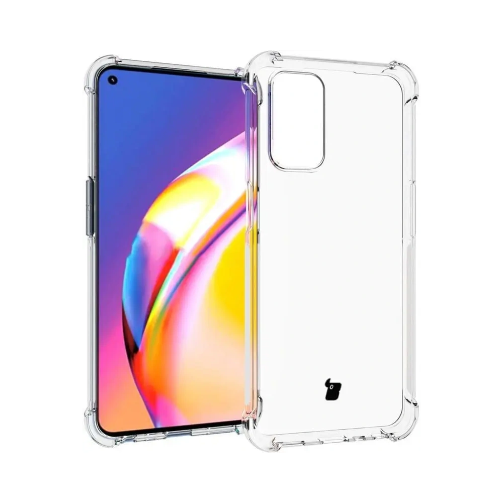 Etui + 2x szkło na ekran + obiektyw Bizon Case Clear Pack do Oppo A74 5G / A54 5G przezroczyste
