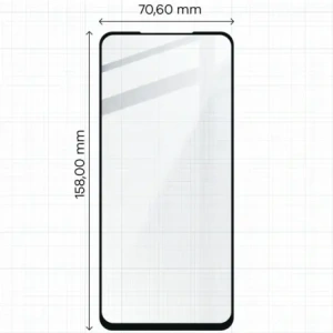 Bizon Glas Edge gehärtetes Glas - [2 PACK] + Linsenschutz Oppo A54 5G / A74 5G schwarz