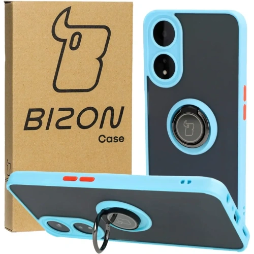 Kup Bizon Case Hybrid Ring Oppo A78 5G fumuriu cu un cadru de culoare albastru deschis - BIZ595 - {ean13} - Sklep Home Screen