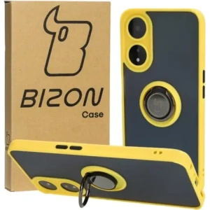 Buy Bizon Case Hybrid Ring Oppo A78 5G smoky with a yellow frame - BIZ597 - {ean13} - Home Screen Store Europe