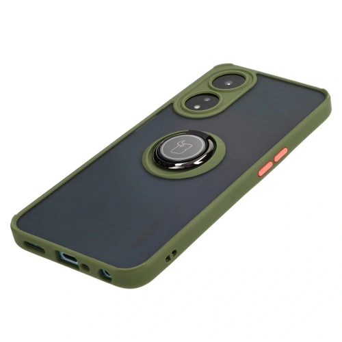 Kup Bizon Case Hybrid Ring Oppo A78 5G fumuriu cu un cadru verde - BIZ598 - {ean13} - Sklep Home Screen