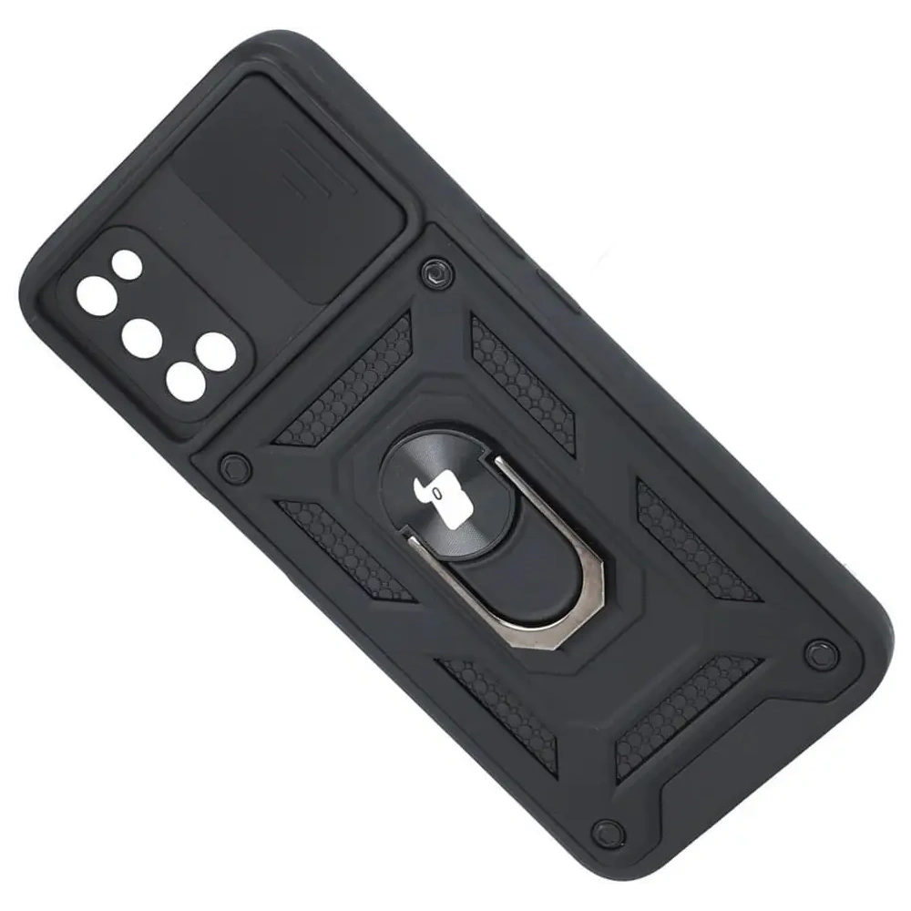Etui Bizon Case CamShield Ring do Oppo A52/ A72/ A92 czarne